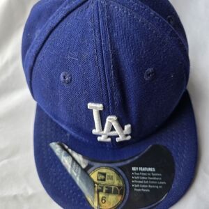 New Era Kids LA Dodgers Royal Blue White Logo Fitted Hat 6 /48.3 Cm